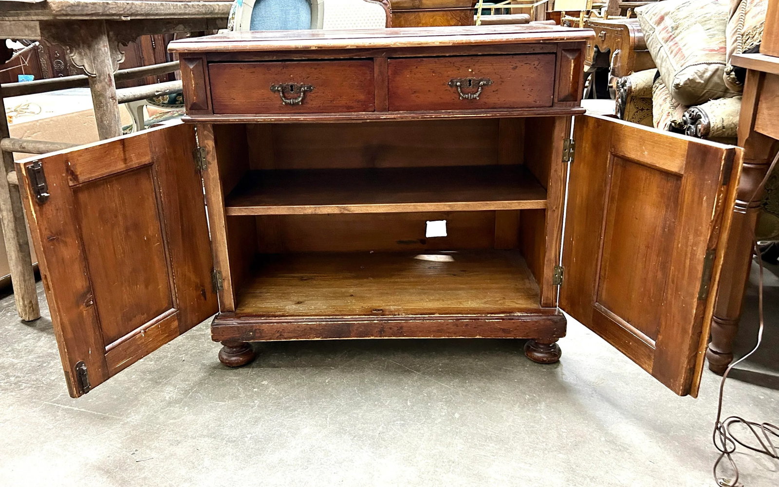 Antique Eastern European Sideboard Cabinet - 5