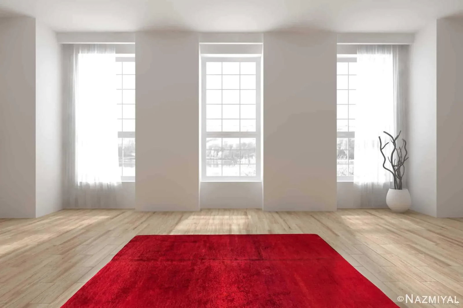 Nazmiyal Collection Vintage Moroccan Red Shag Berber Rug - 2