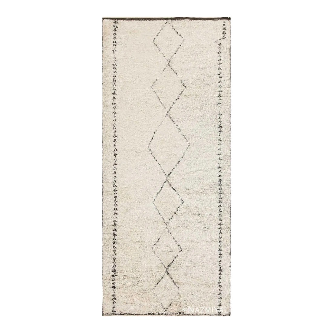 Nazmiyal Collection Vintage Moroccan Beni Ourain Shag Rug (1 of 2)