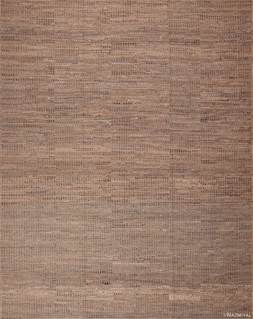 Nazmiyal Collection Neutral Earthy Tribal Geometric Modern Large Rug: A Beautiful Soft Neutral Earthy Color Tribal Geometric Design Modern Room Size Area Rug, Country of Origin: Central Asia, Circa Date: Modern Rug – Embark on a journey of understated allure with