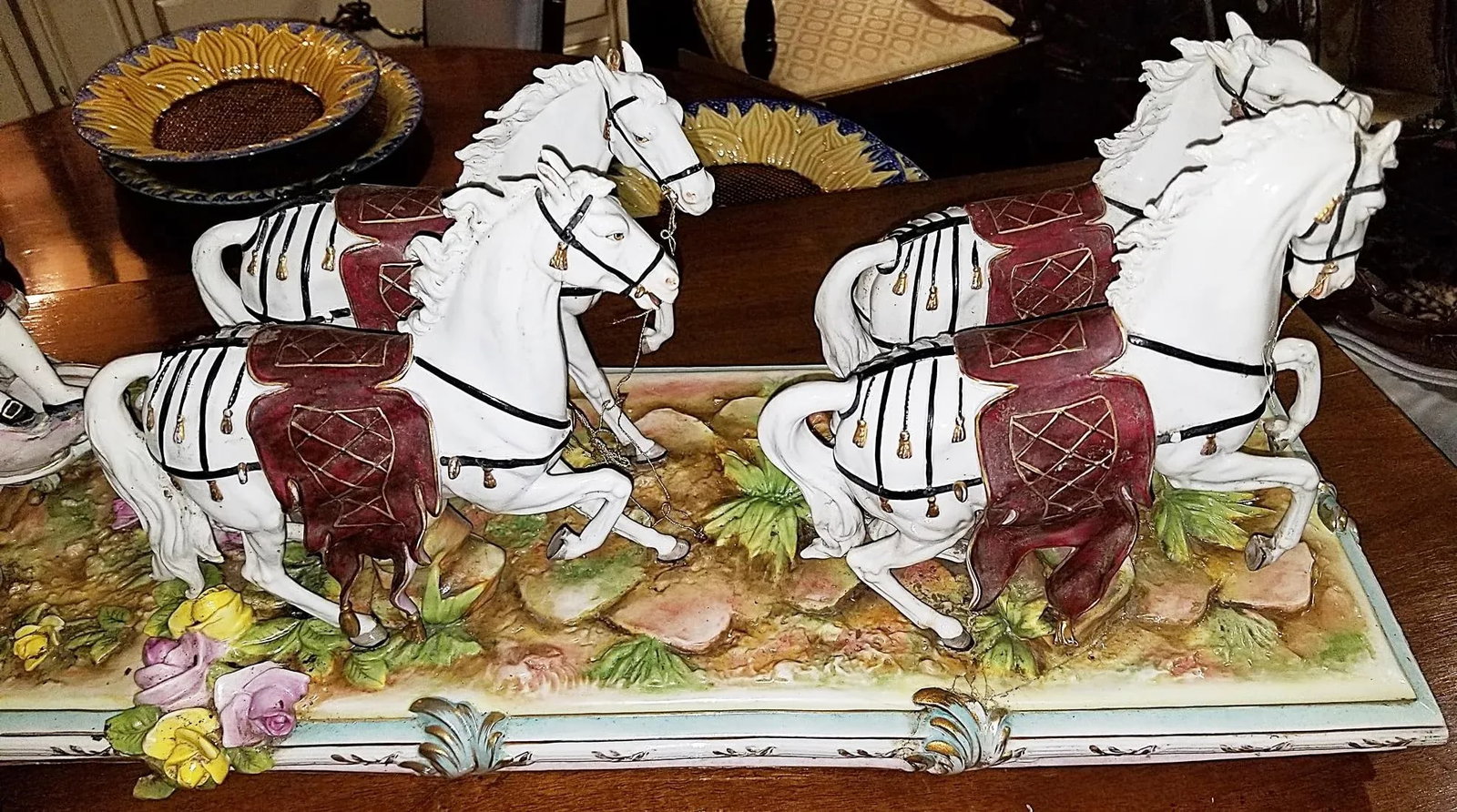 Late 19th Century Capodimonte Style Luigi Fabris Monumental Porcelain Coach - 10