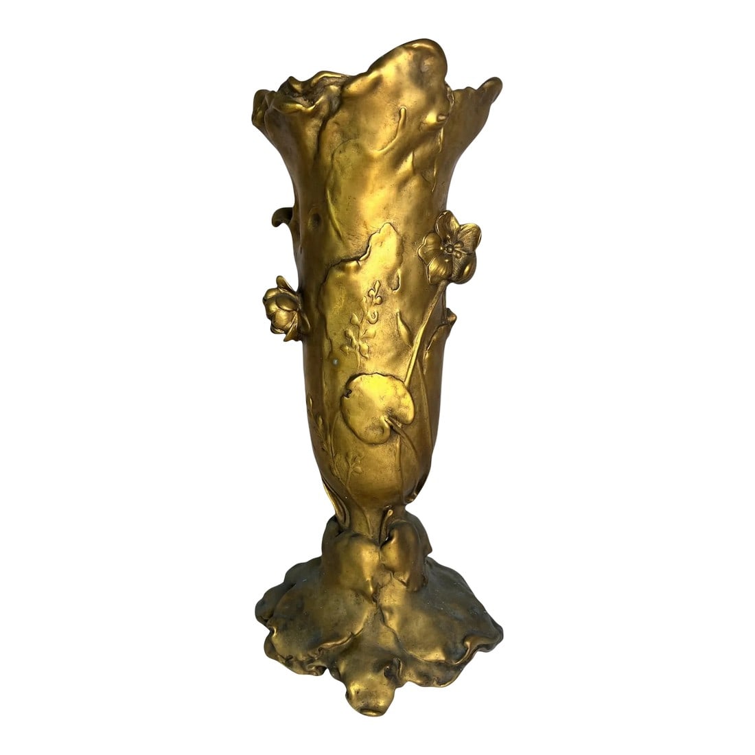 Bronze Art Nouveau Vase by Robert FrâˆšÂ©res, Circa 1900: French Art Nouveau bronze vase by Robert Fréres from the turn of the 19th century, in excellent condition with removeable copper liner. Signed with the makers' mark on base.. Stately 15" H and 7"