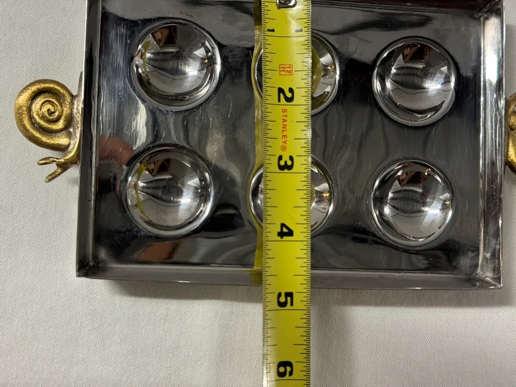 Michael Aram Gold Snail Escargot Plates- Set of 4 - 7