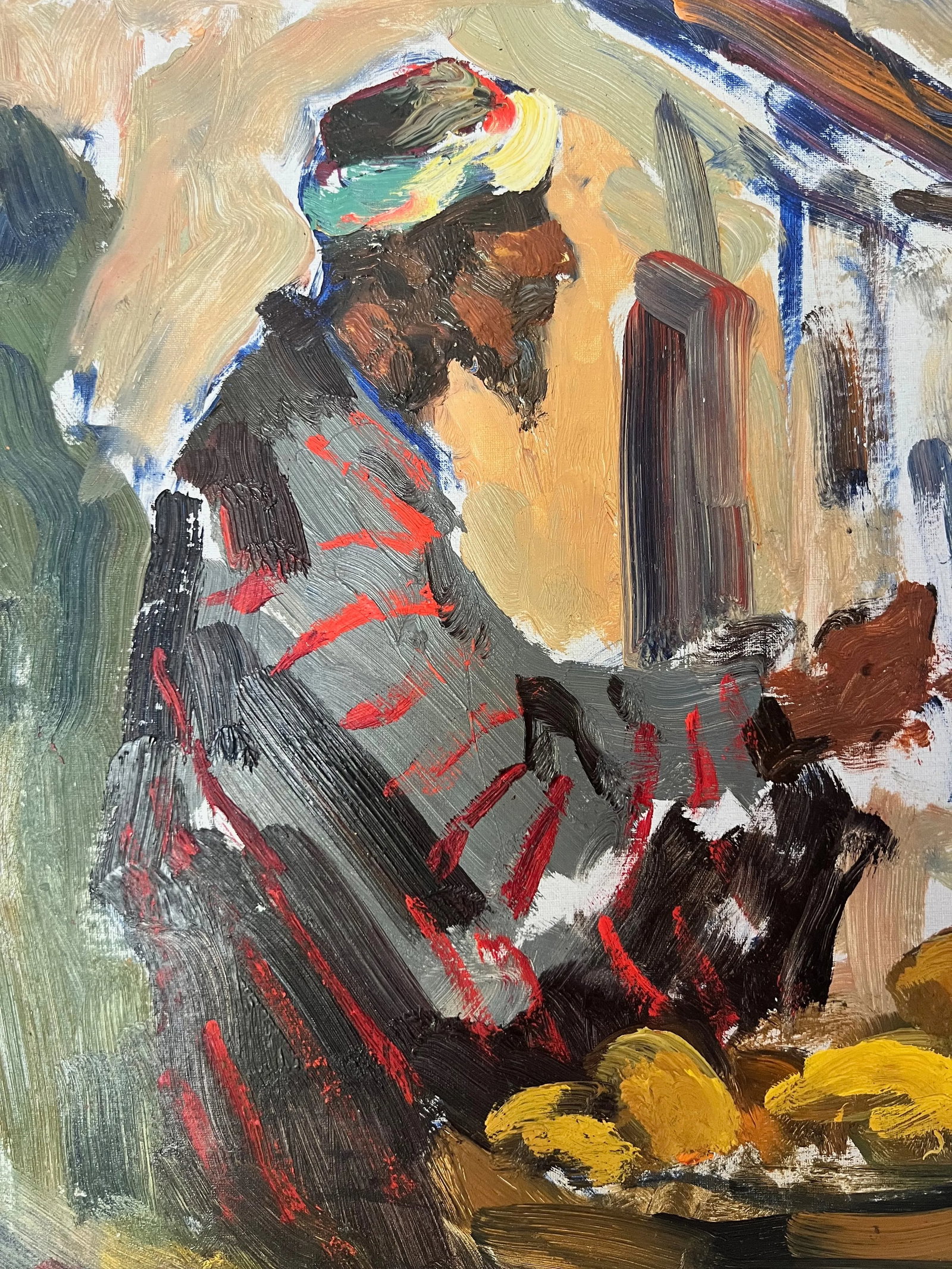 Mid-Century Modern "Samarkand Market" by Irina Getmanskaya, Signed 1961 "šÃ„Ã - 6