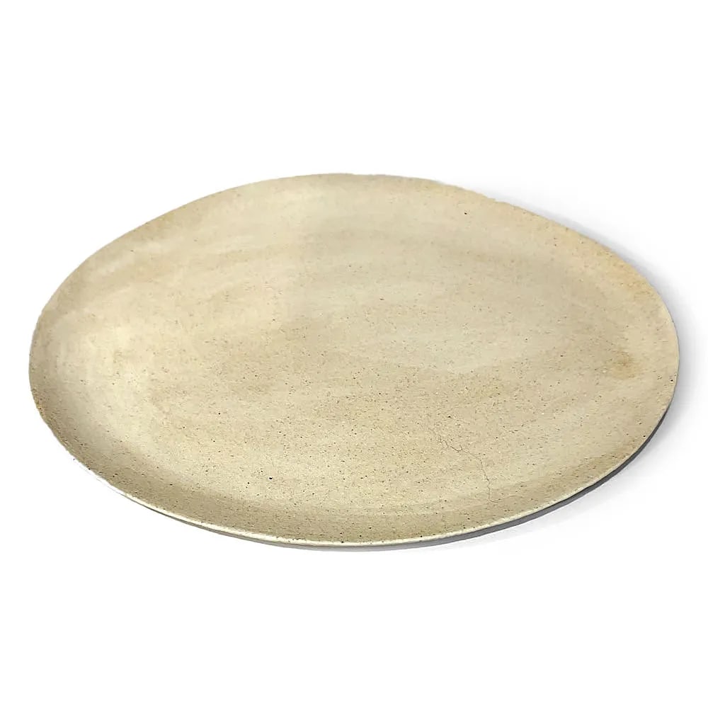 Handmade Abstract Small Oval Plate and Cup Organic in Paper Porcelain by Cortana - 2