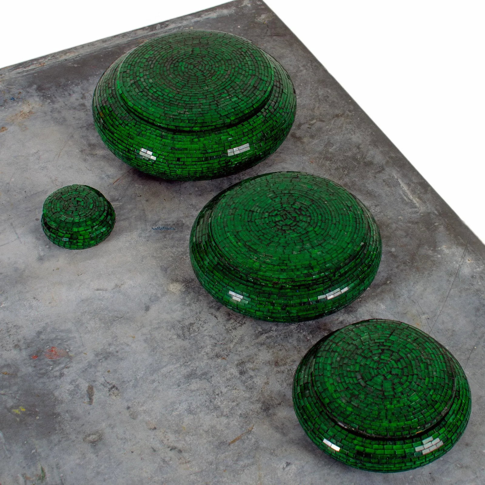1970s Jobi Brazil Mosaic Glass Boxes - Set of 4 - 3