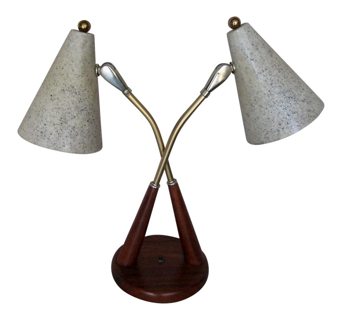 1960s Danish Modern Mid-Century Table Top Lamp or Desk Lamp (1 of 10)