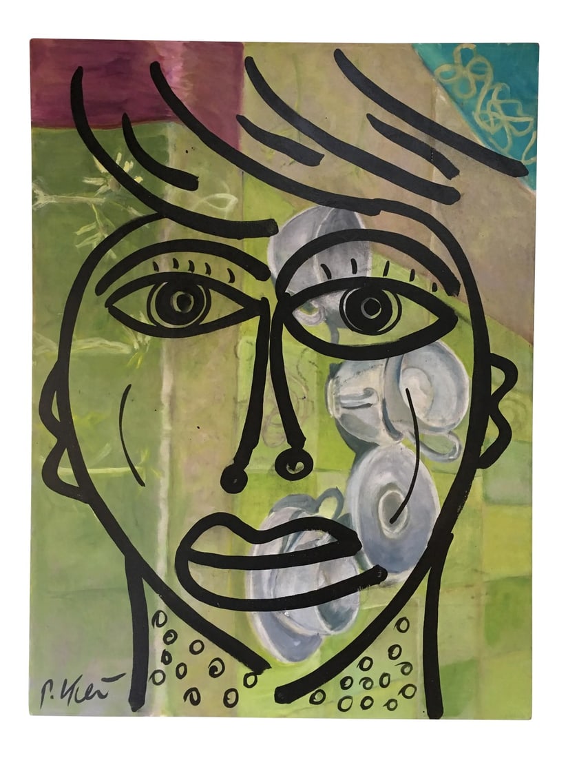 Abstract Painting by Peter Keil on Canvas: Peter Keil is a German artist that focuses primarily on abstract expressionism. Keil painted with some of the greats including Joan MirÃ³, Pablo Picasso and Andy Warhol, to name a few. This 