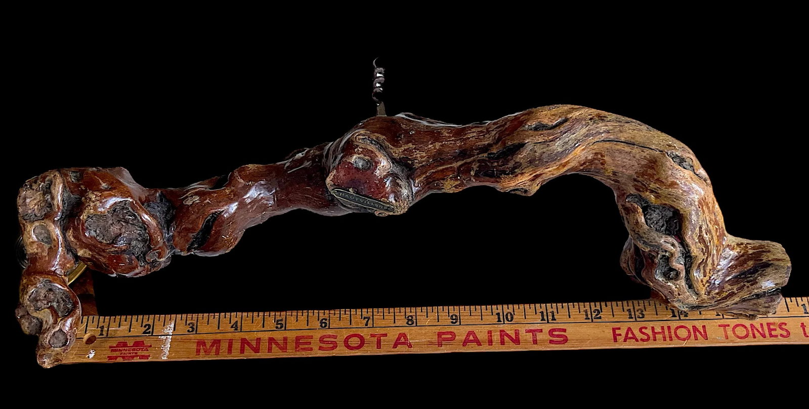 Vintage French Grape Vine Branch Wine Bottle Opener Corkscrew From Hautvillers - 5