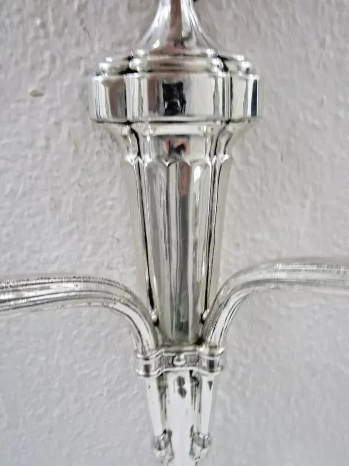 Eichholtz Creel Silver Dual Wall Candle Sconce Lantern - 3