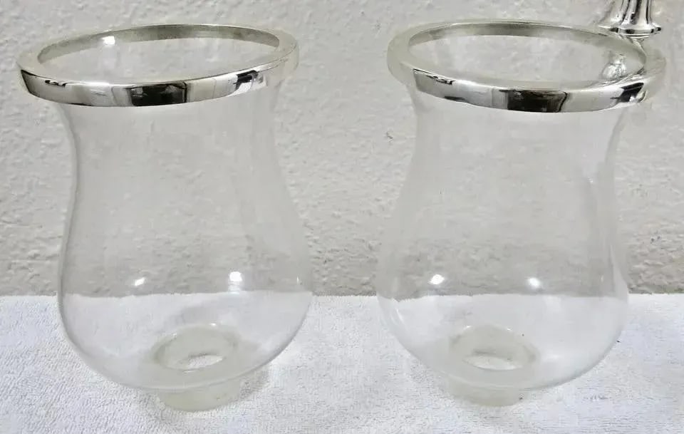 Eichholtz Creel Silver Dual Wall Candle Sconce Lantern - 6