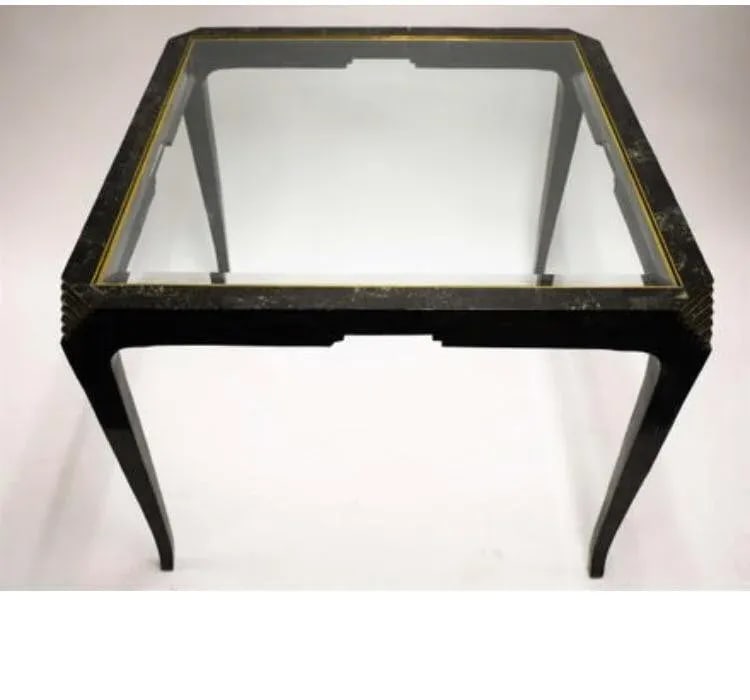 1970s Maitland Smith Tessellated Marble and Glass GameTable - 8