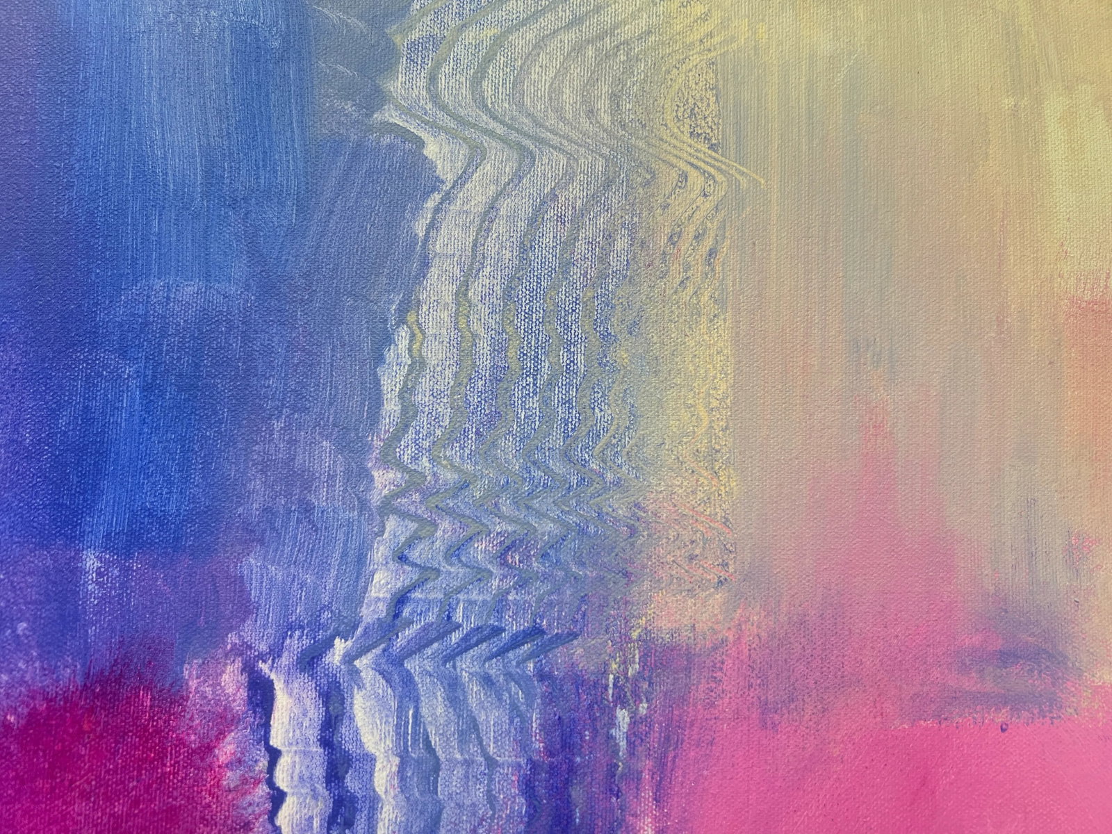 Flamingo Original Abstract Painting - 2