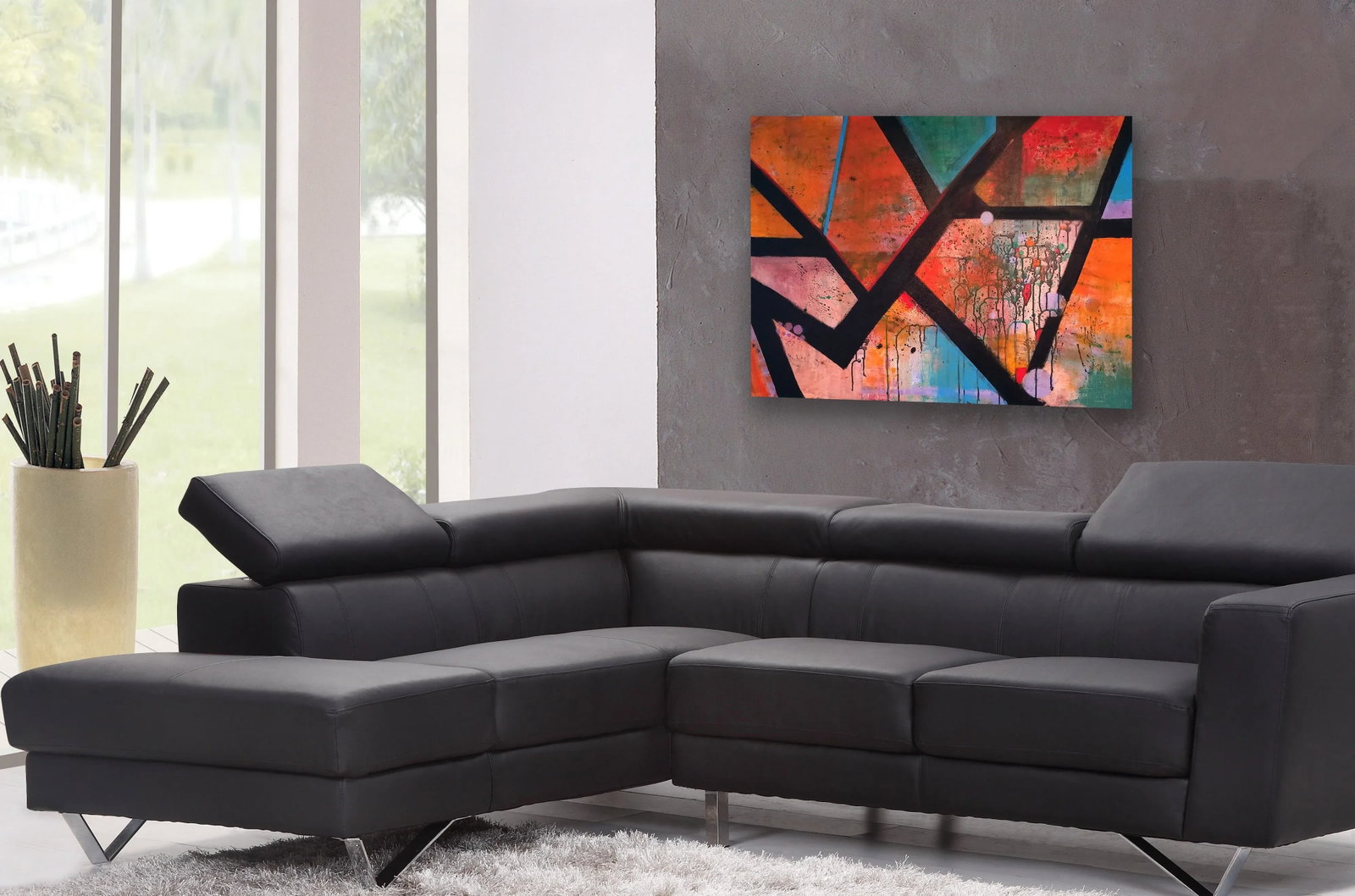 Crossroads, an Abstract Painting - 6