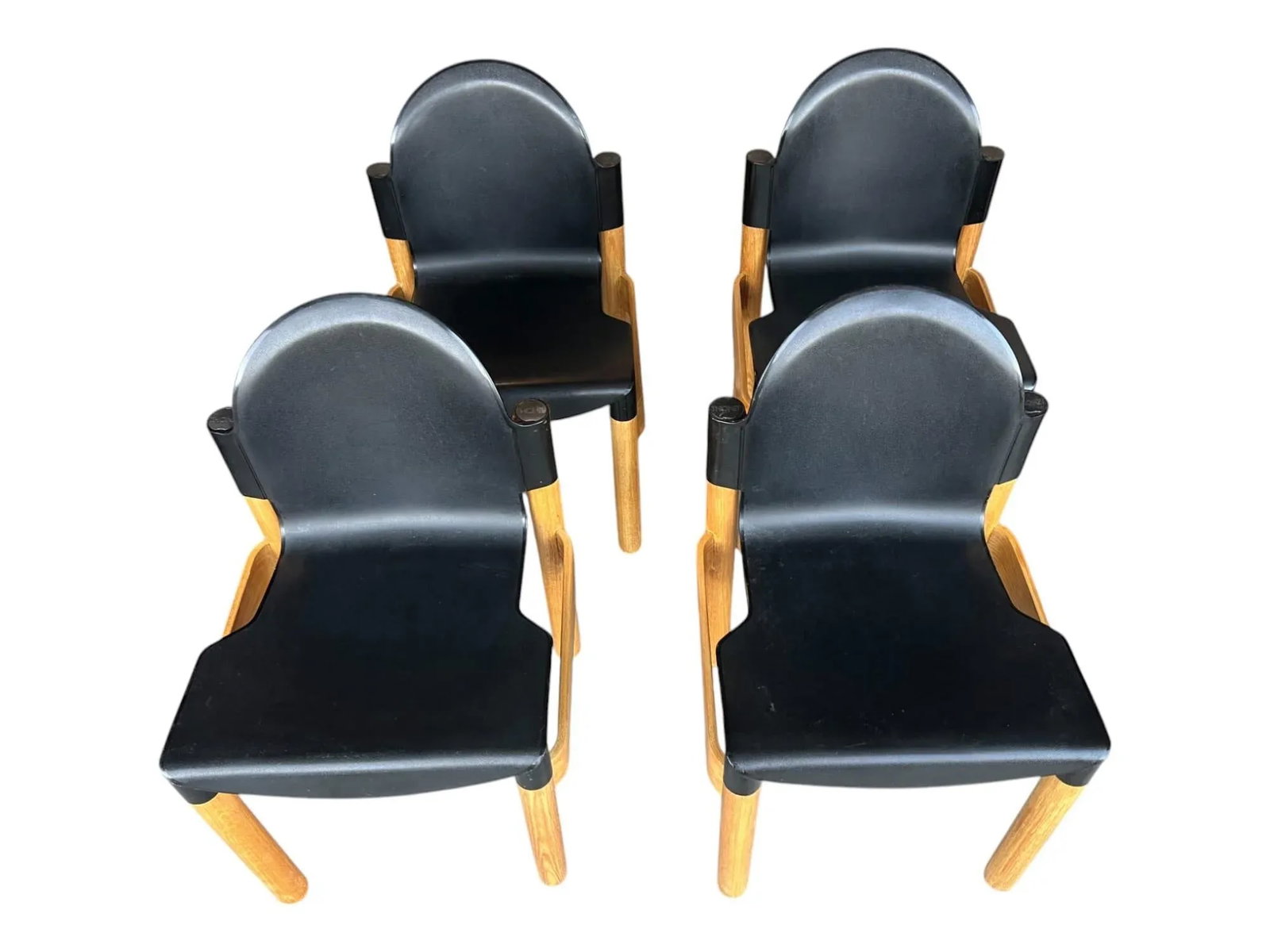 Set of 4 Restored Thonet Flex Dining Chairs by Gerd Lange – Mid-Century Modern Birch & Black - 2