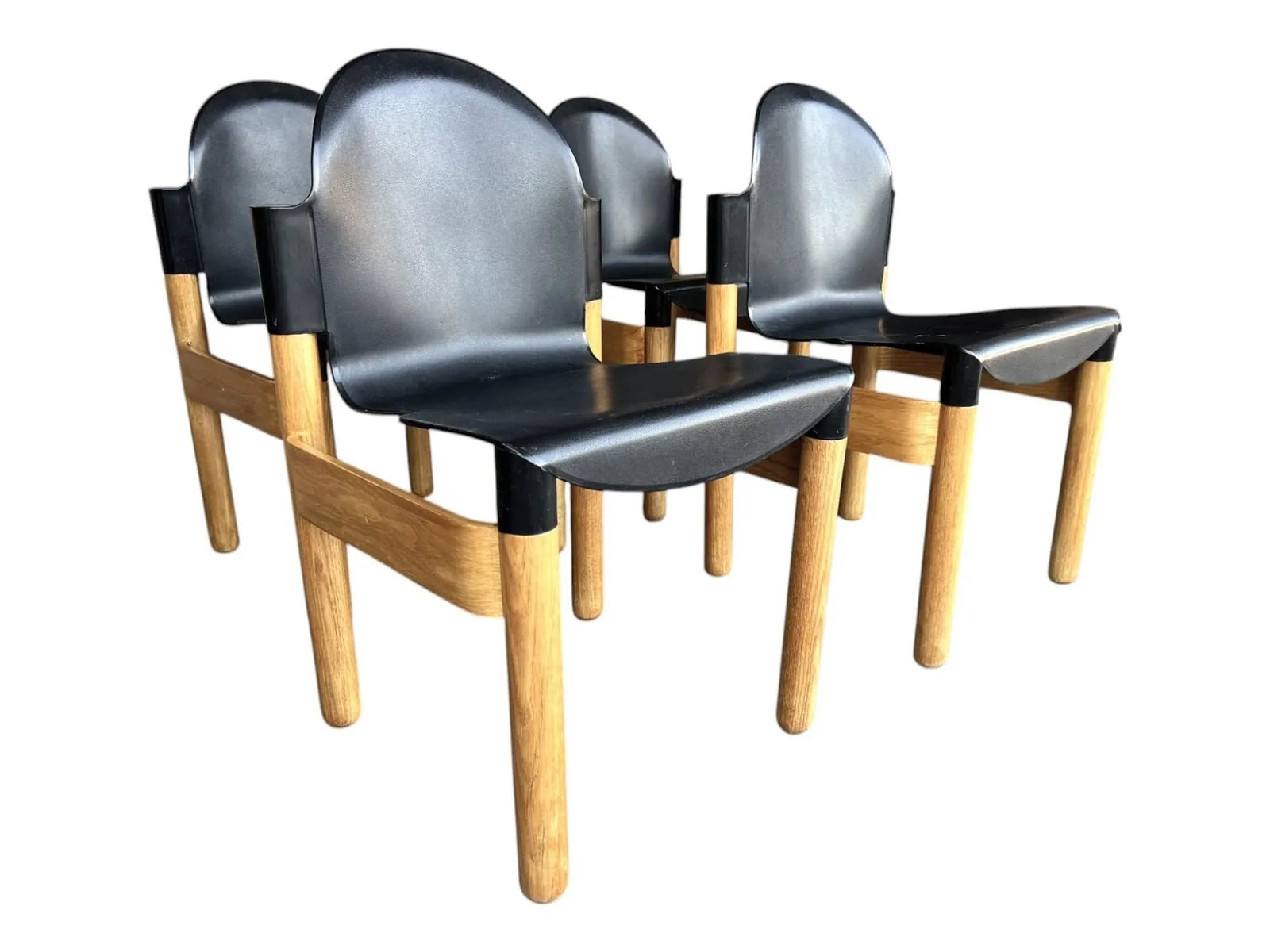 Set of 4 Restored Thonet Flex Dining Chairs by Gerd Lange – Mid-Century Modern Birch & Black - 3