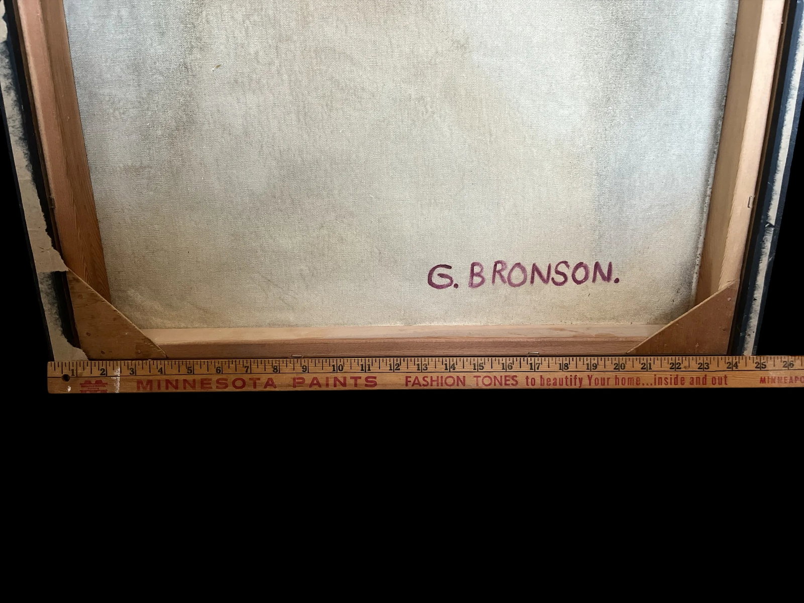 Mid 20th Century Vintage Mid-Century Expressionist Landscape Painting Signed G. Bronson, Framed - 6