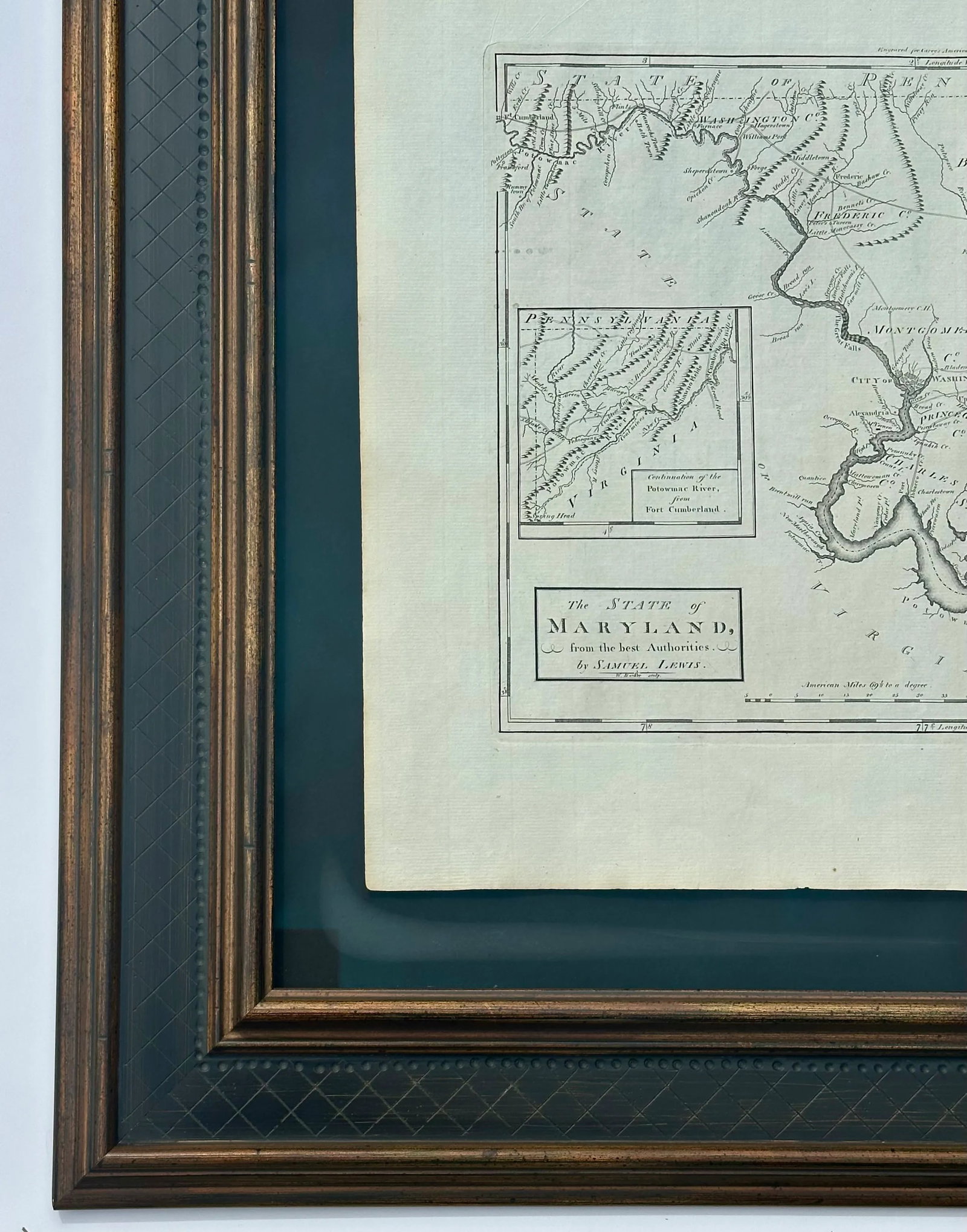 Maryland, 1st Edition by Matthew Carey, 1795 (Framed) - 7