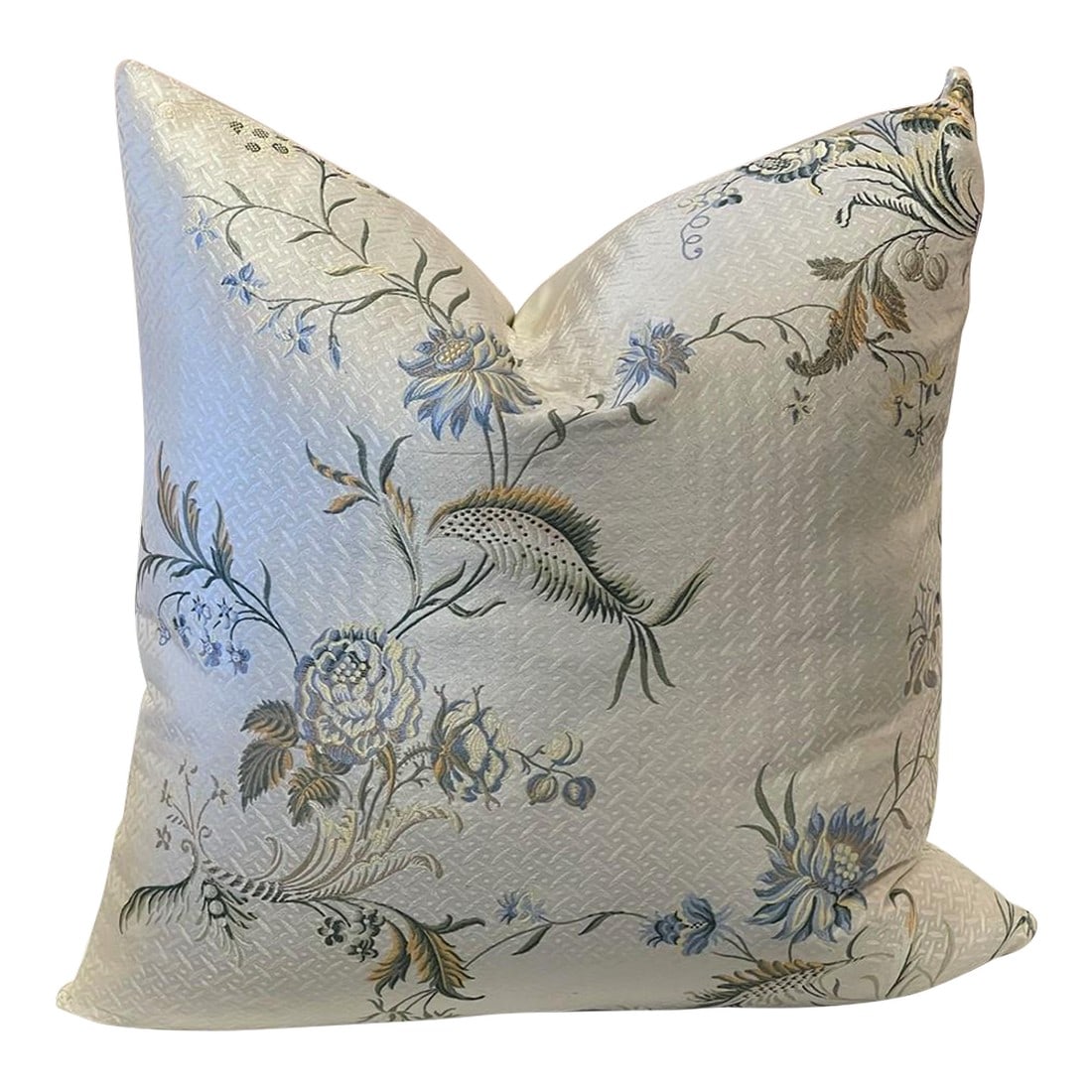 Traditional Silk Floral Throw Pillow (1 of 4)