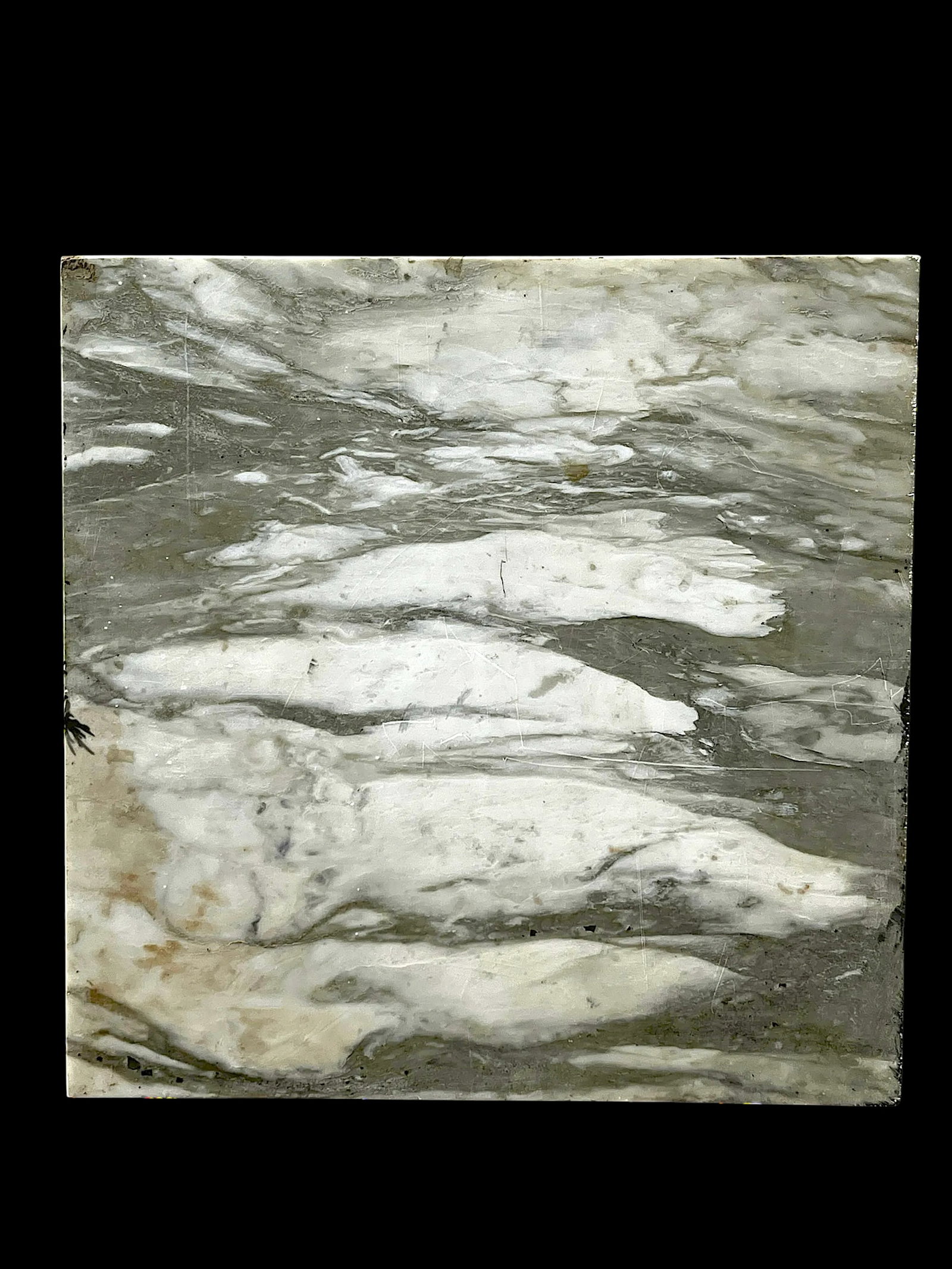 1960s Pink White and Black Marble Checkerboard Tabletop – Square - 6