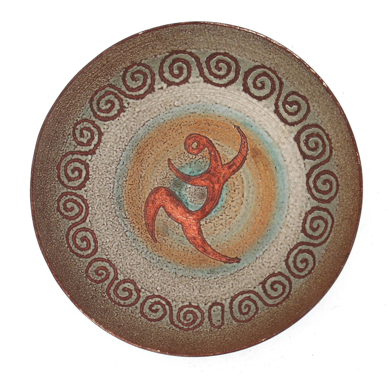 Mid-20th Century Pottery Low Compote by René Maurel, Vallauris, France - 2