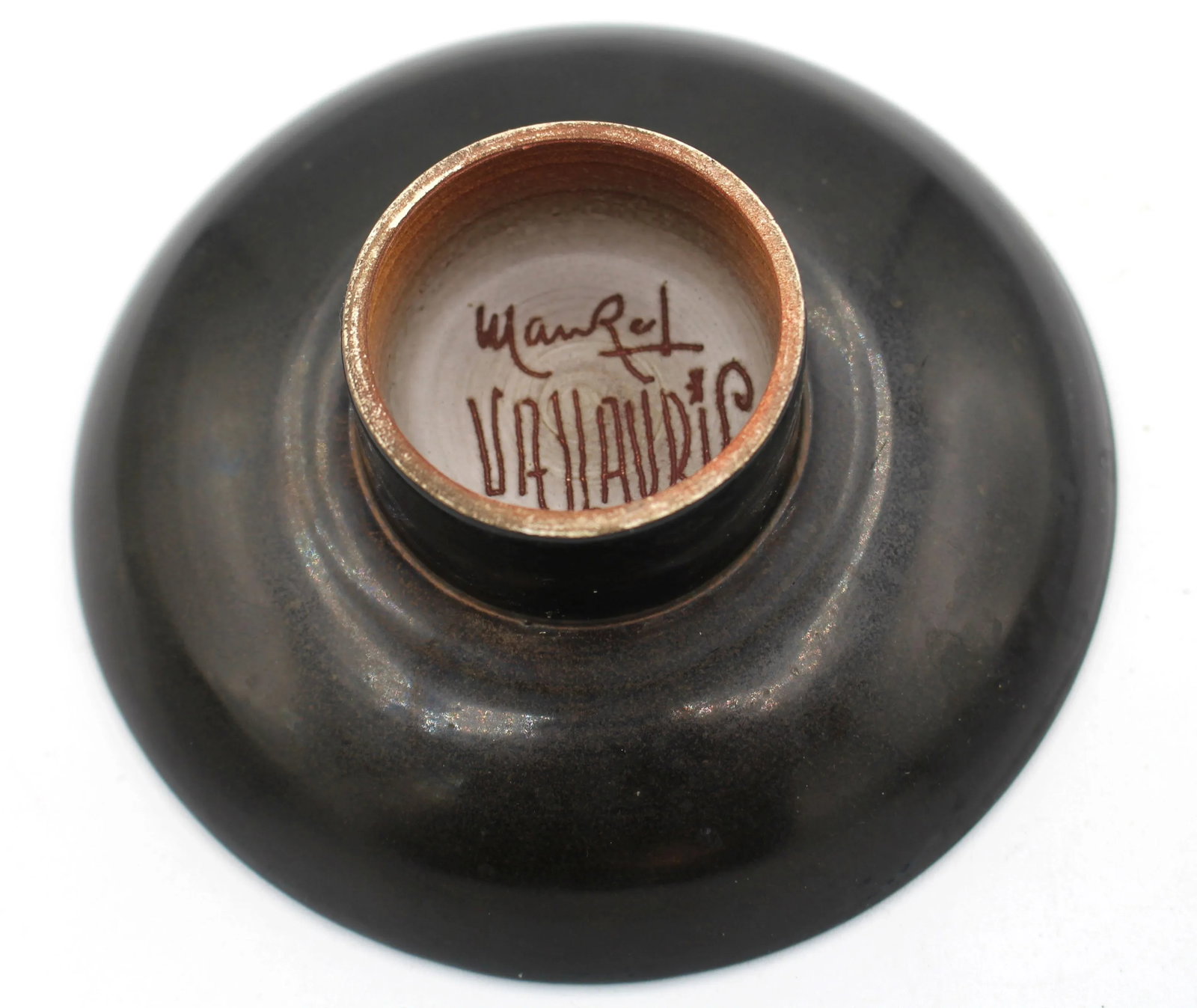 Mid-20th Century Pottery Low Compote by René Maurel, Vallauris, France - 3