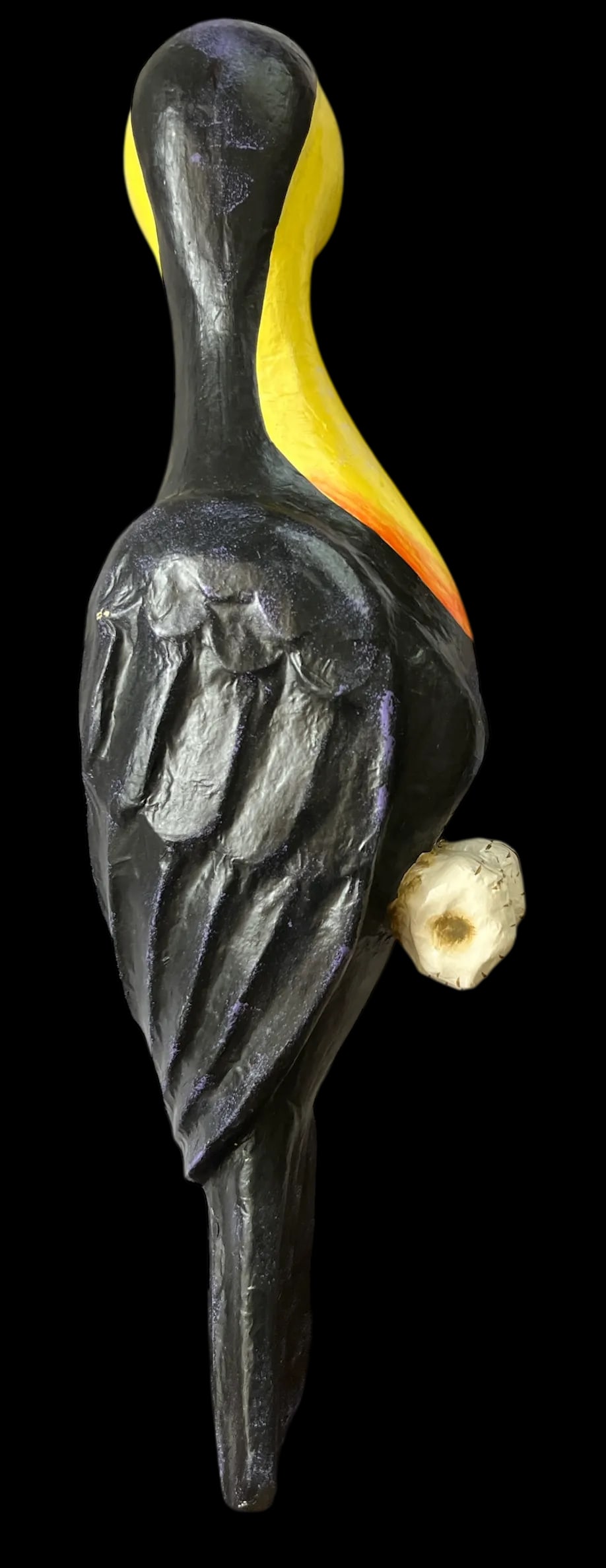 Large 1980s French Papier-Mâché Parrot Perched Hanging Scultpture in the Style of Sergio - 5