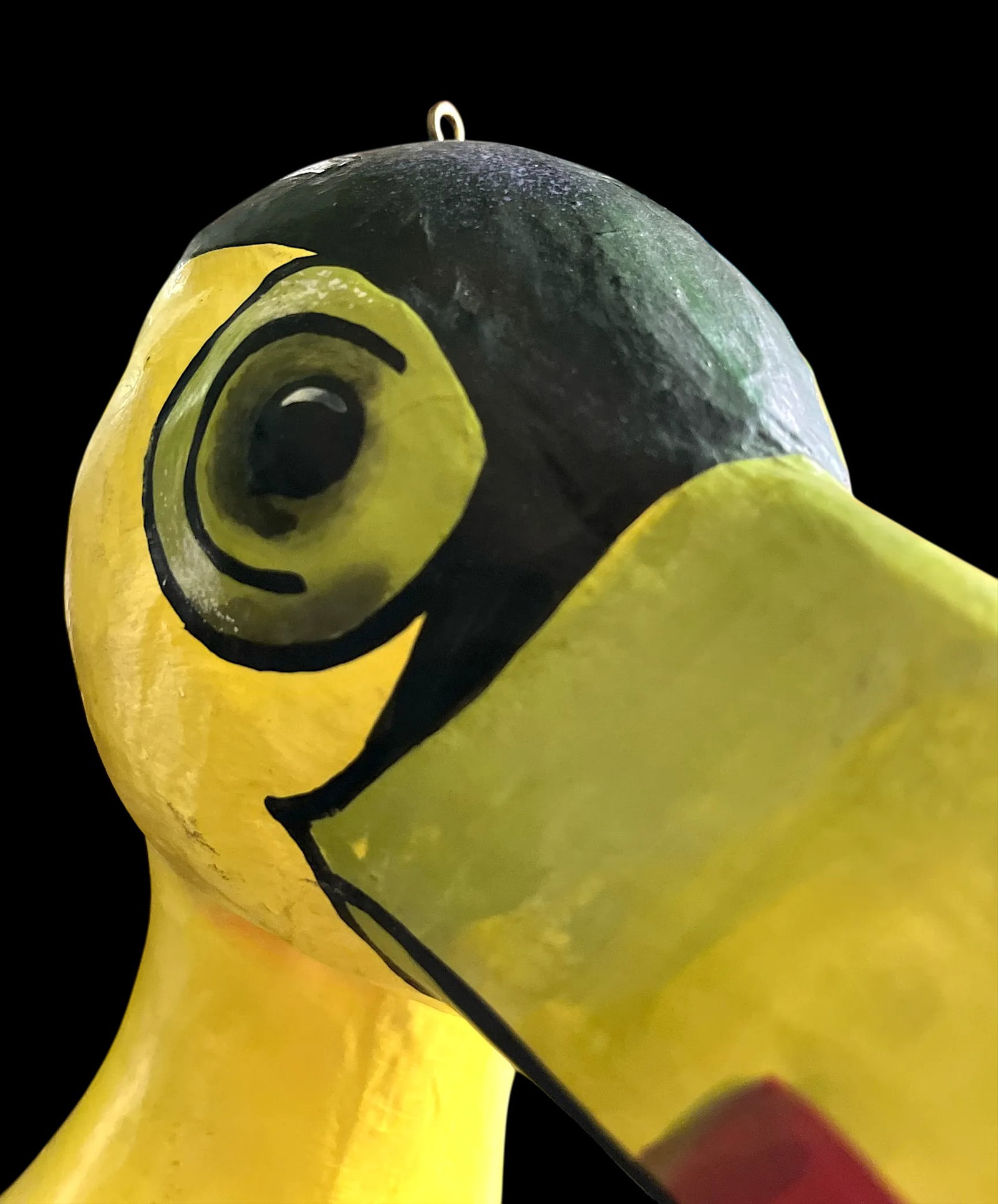 Large 1980s French Papier-Mâché Parrot Perched Hanging Scultpture in the Style of Sergio - 6