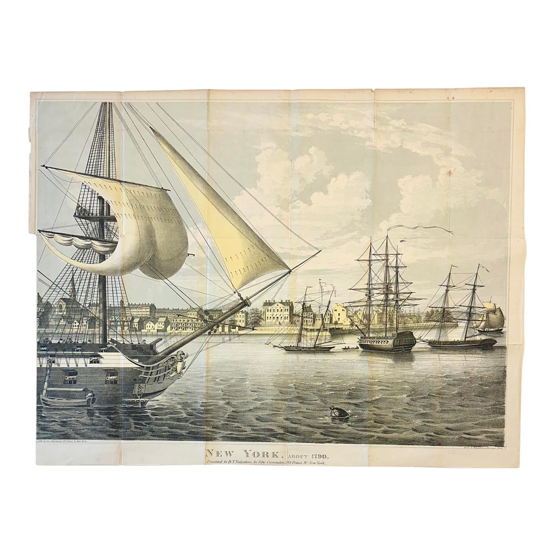 New York City Harbor Original Lithograph by George Hayward, 1862 (1 of 5)