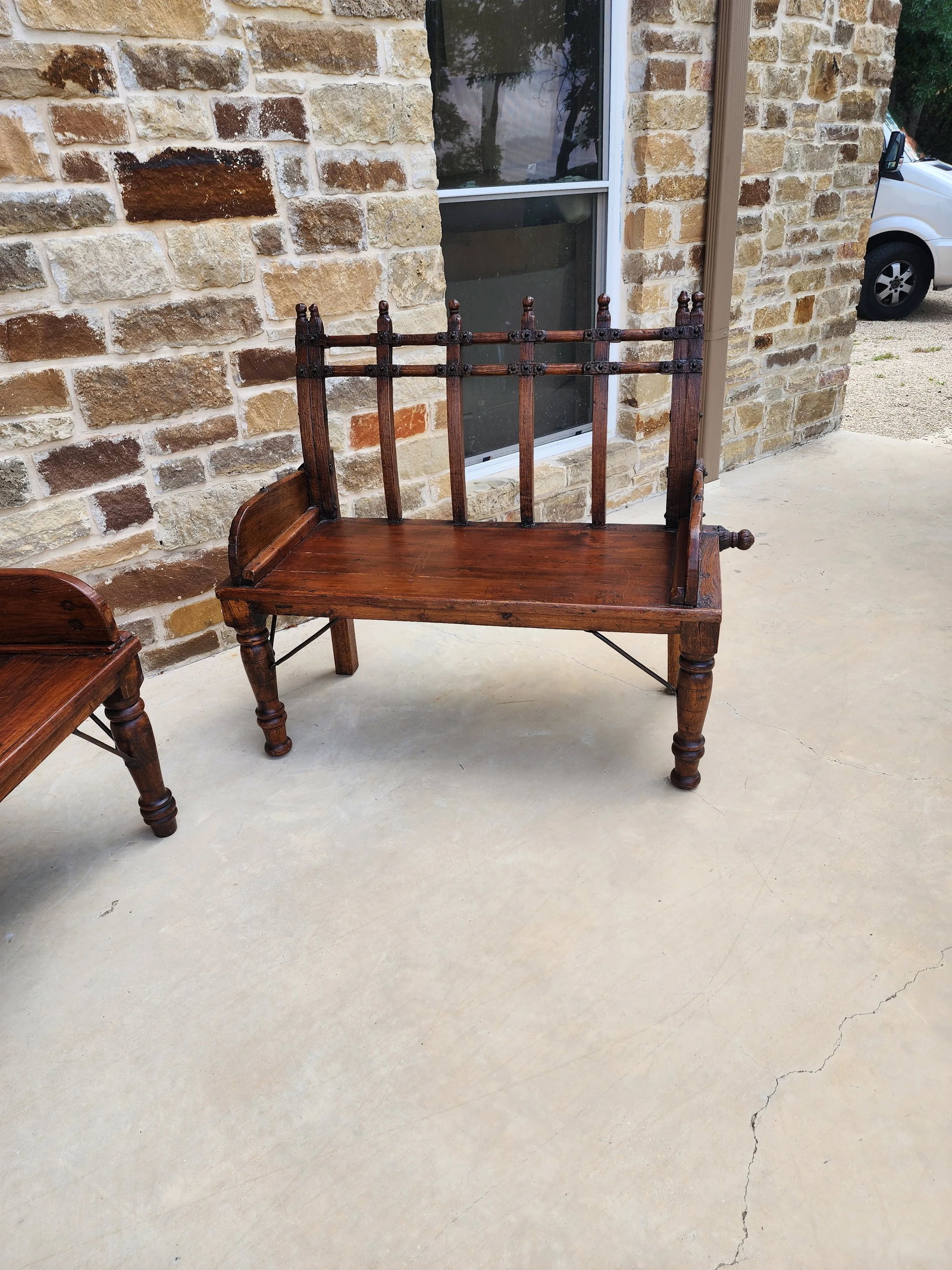 Antique Bench From India - 3