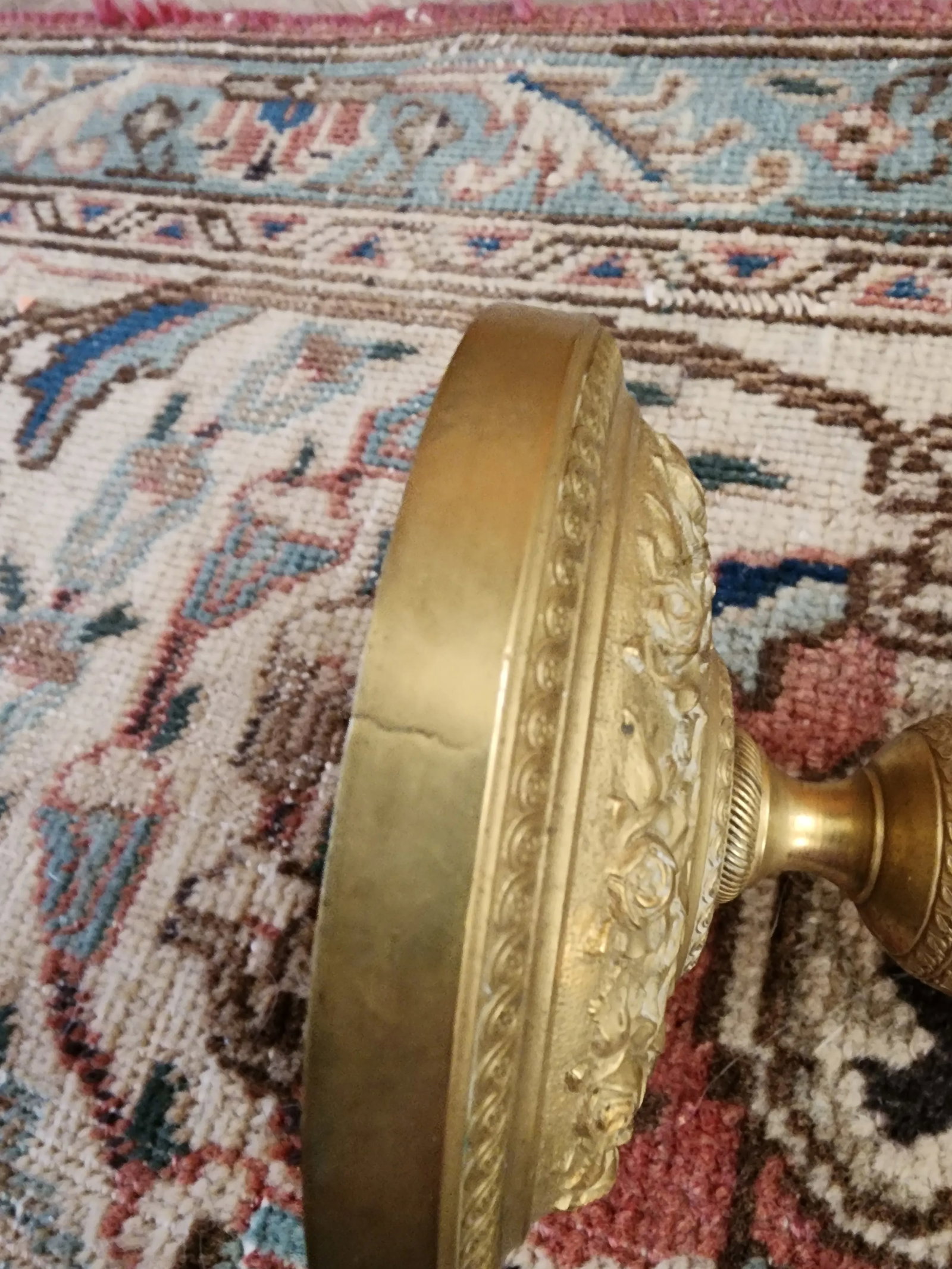 Pair of French Empire Brass Candlesticks - 2