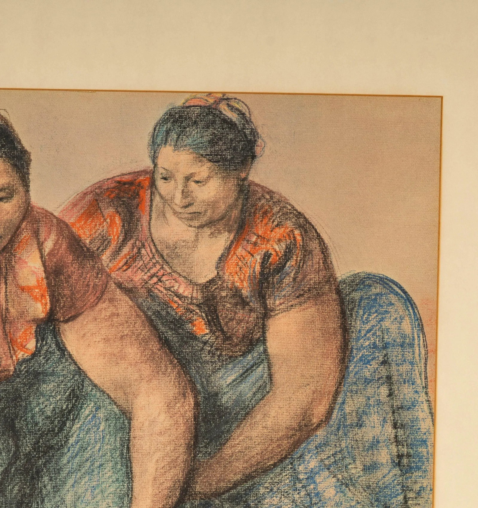 Vintage "Two Woman Kneeling" After Francisco Zuniga, Framed - 4