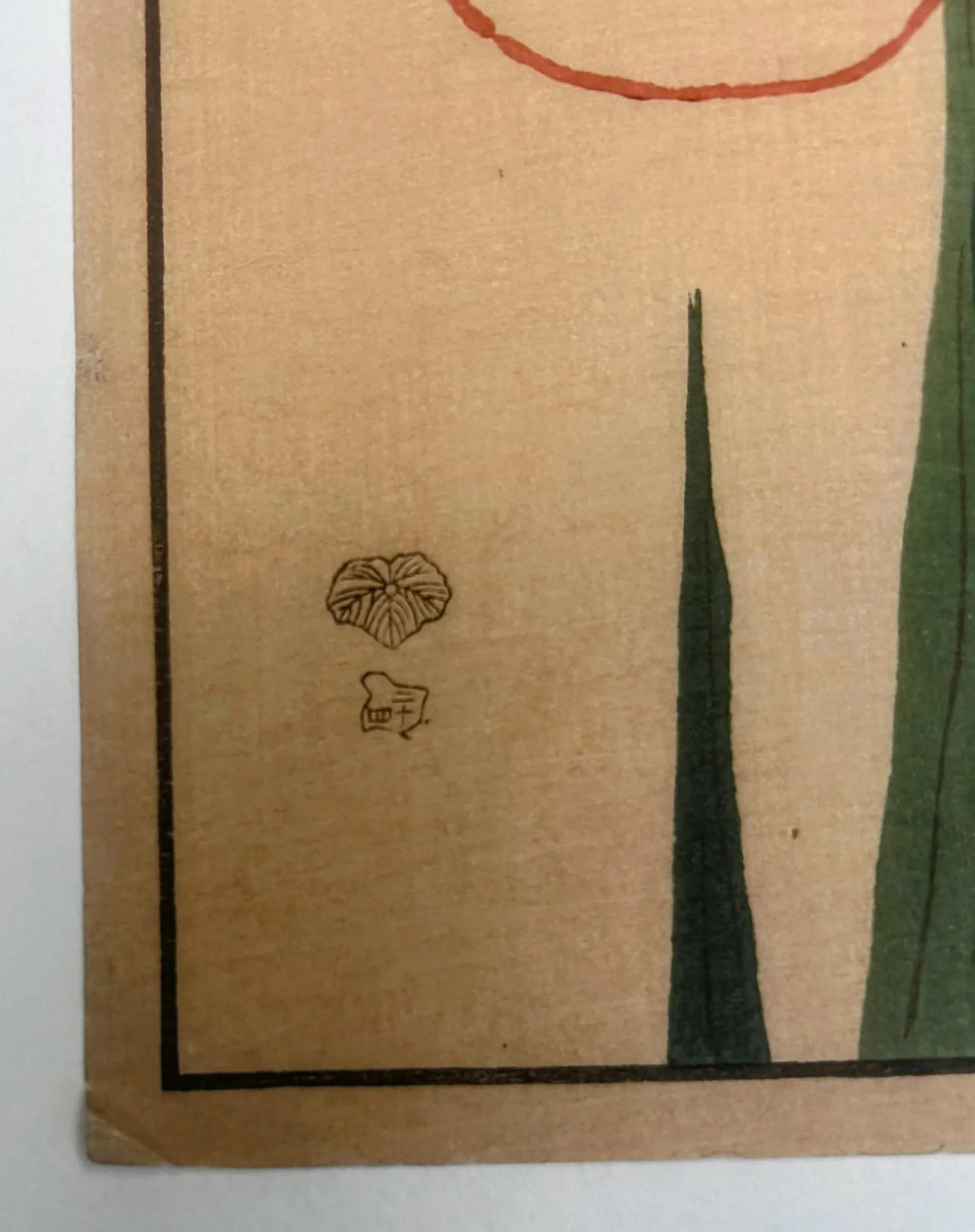 18th Century Antique Japanese Sakai Hoitsu "Iris" Woodblock Print - 3
