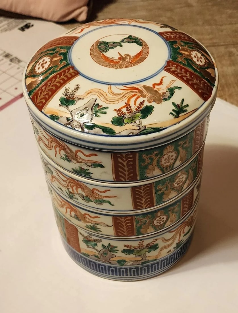 Antique Imari Jubako Bento Box - 2