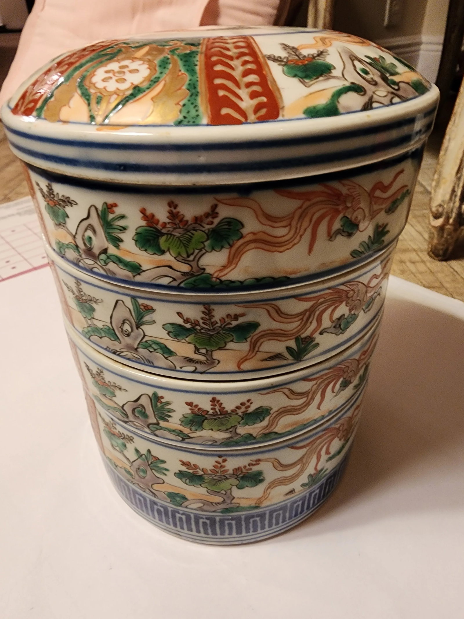 Antique Imari Jubako Bento Box - 4
