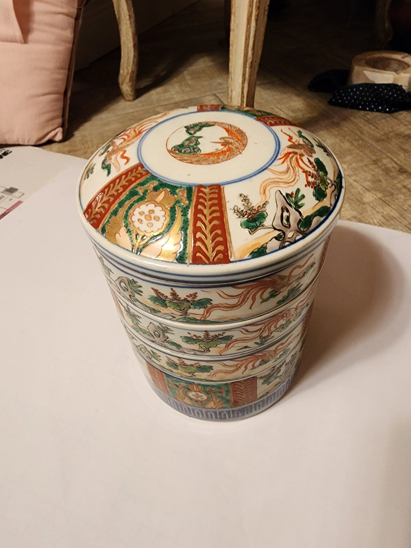 Antique Imari Jubako Bento Box - 8