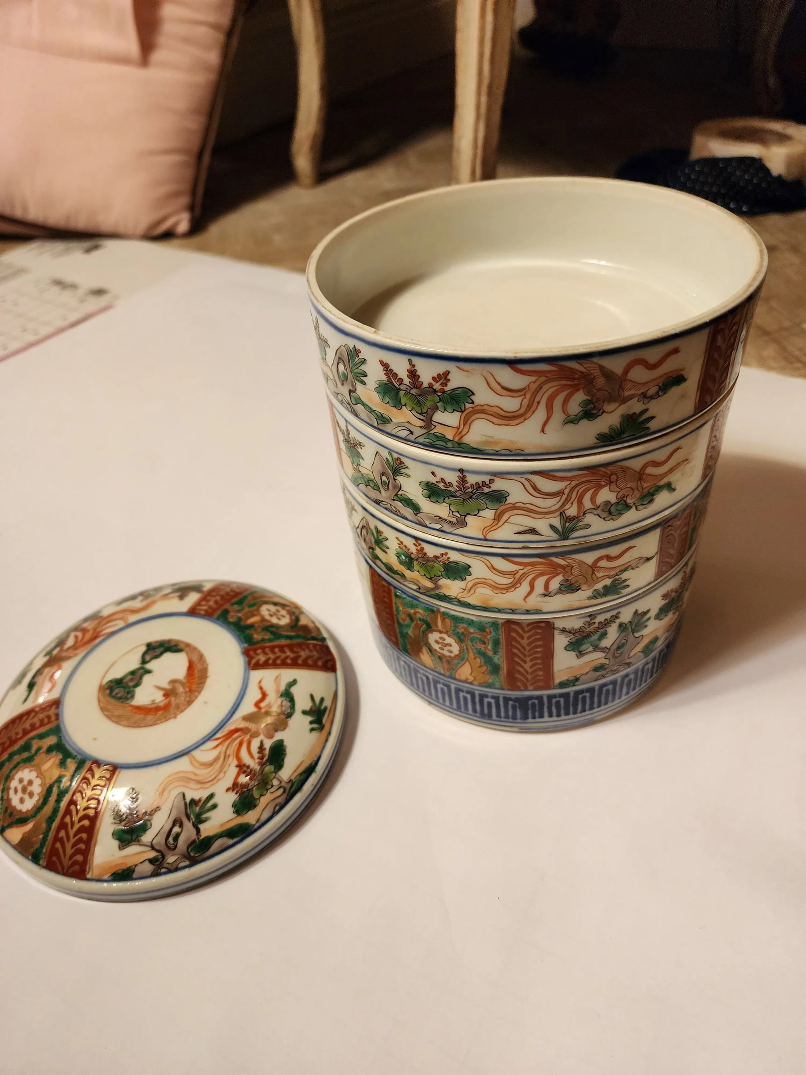 Antique Imari Jubako Bento Box - 9
