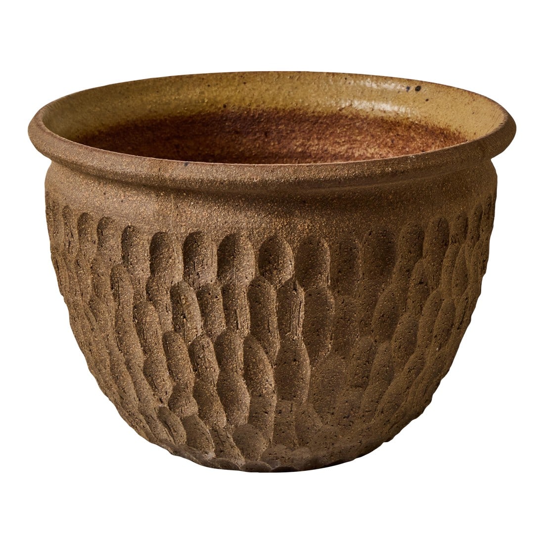1960s Robert Maxwell Hand-Thrown 'Thumbprint' Stoneware Pot (1 of 11)