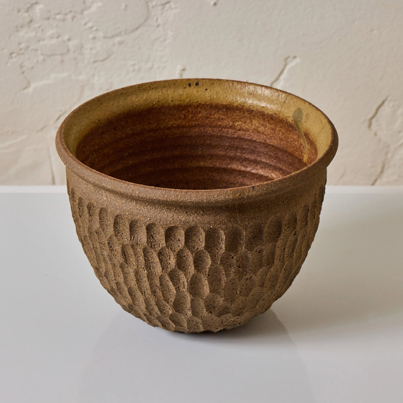 1960s Robert Maxwell Hand-Thrown 'Thumbprint' Stoneware Pot - 6