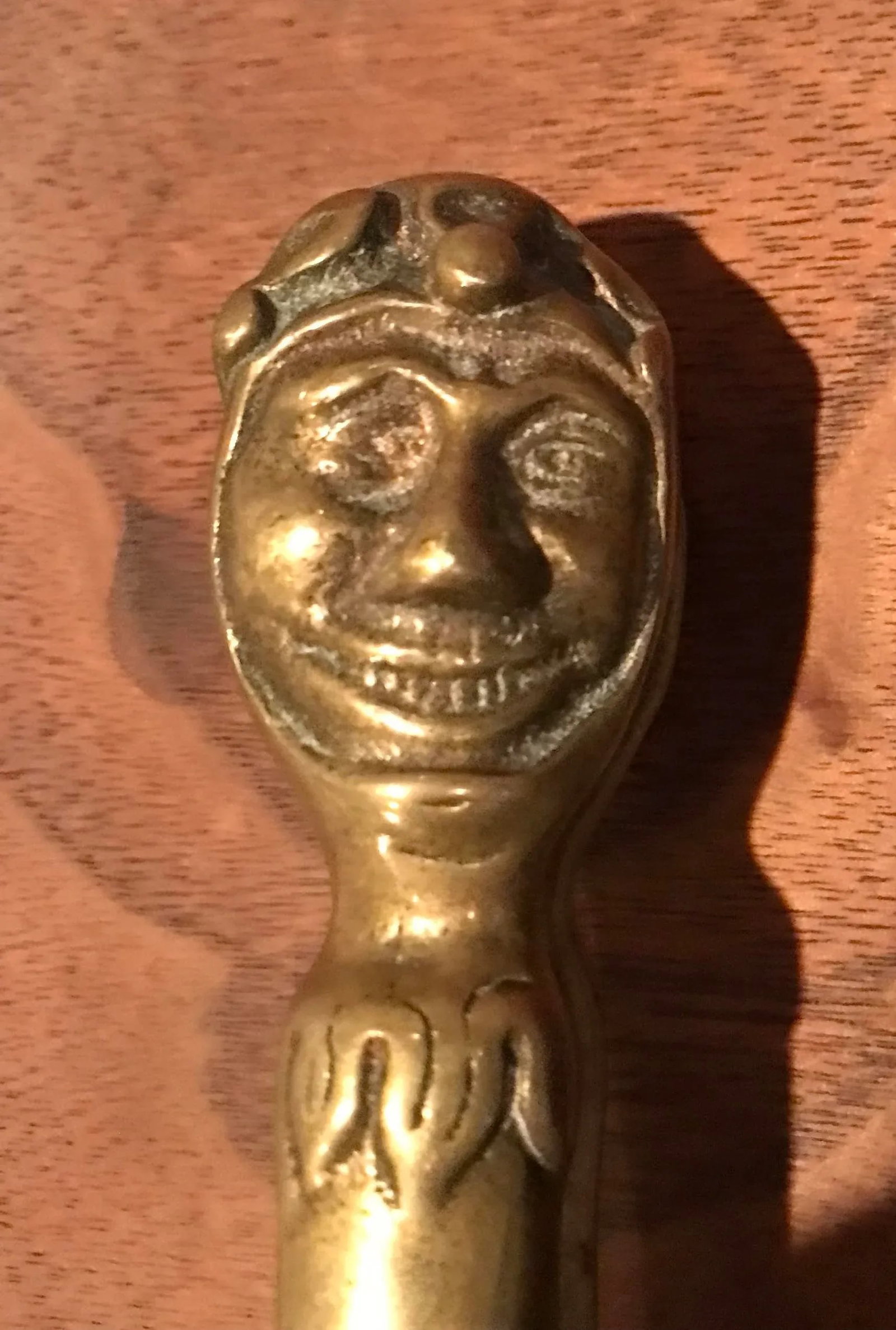 Vintage 1940s Brass Court Jester Nutcracker - 2