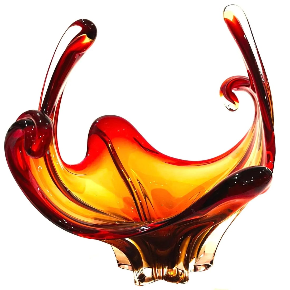 1960's Murano Attributed Wave Centerpiece Bowl - 6