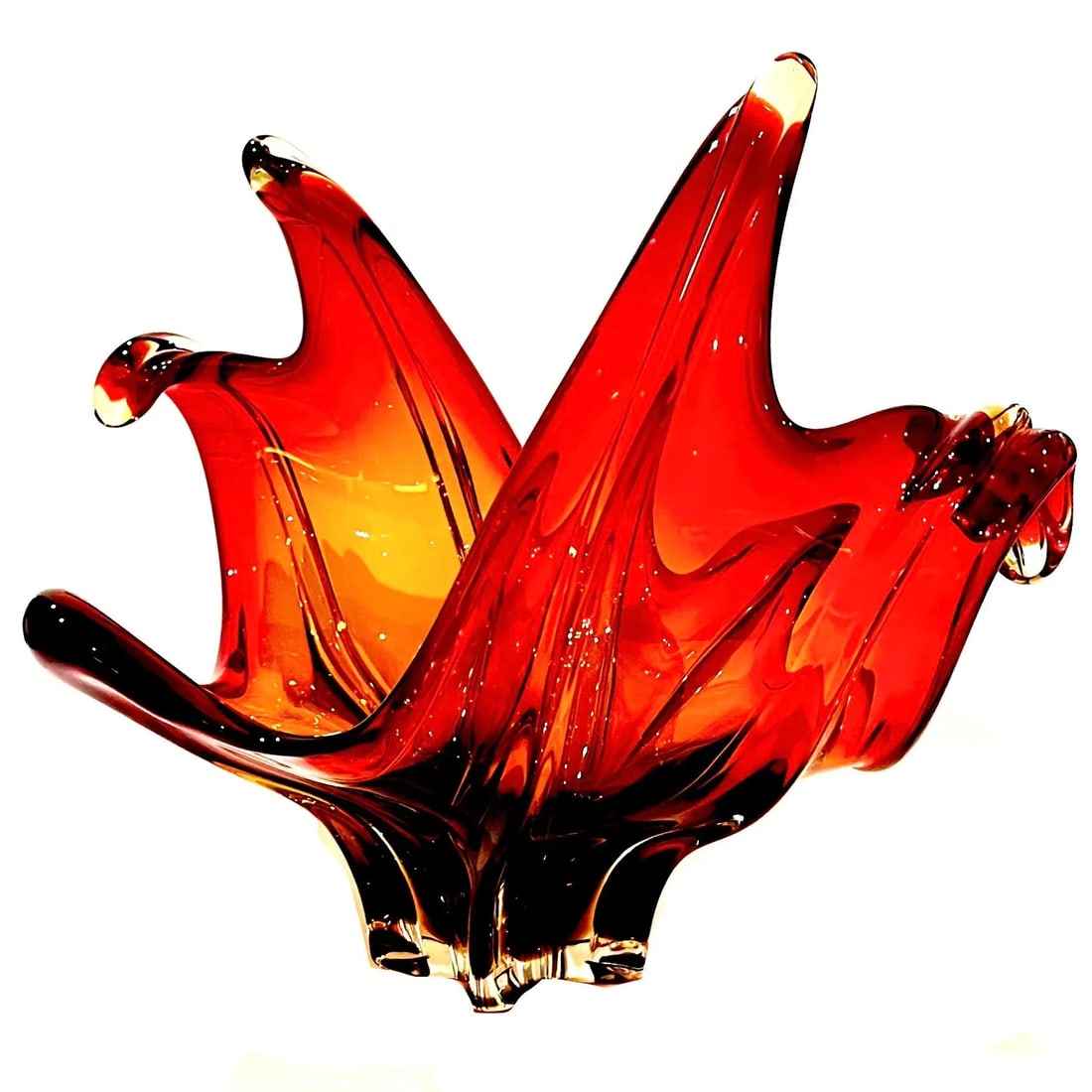 1960's Murano Attributed Wave Centerpiece Bowl - 8