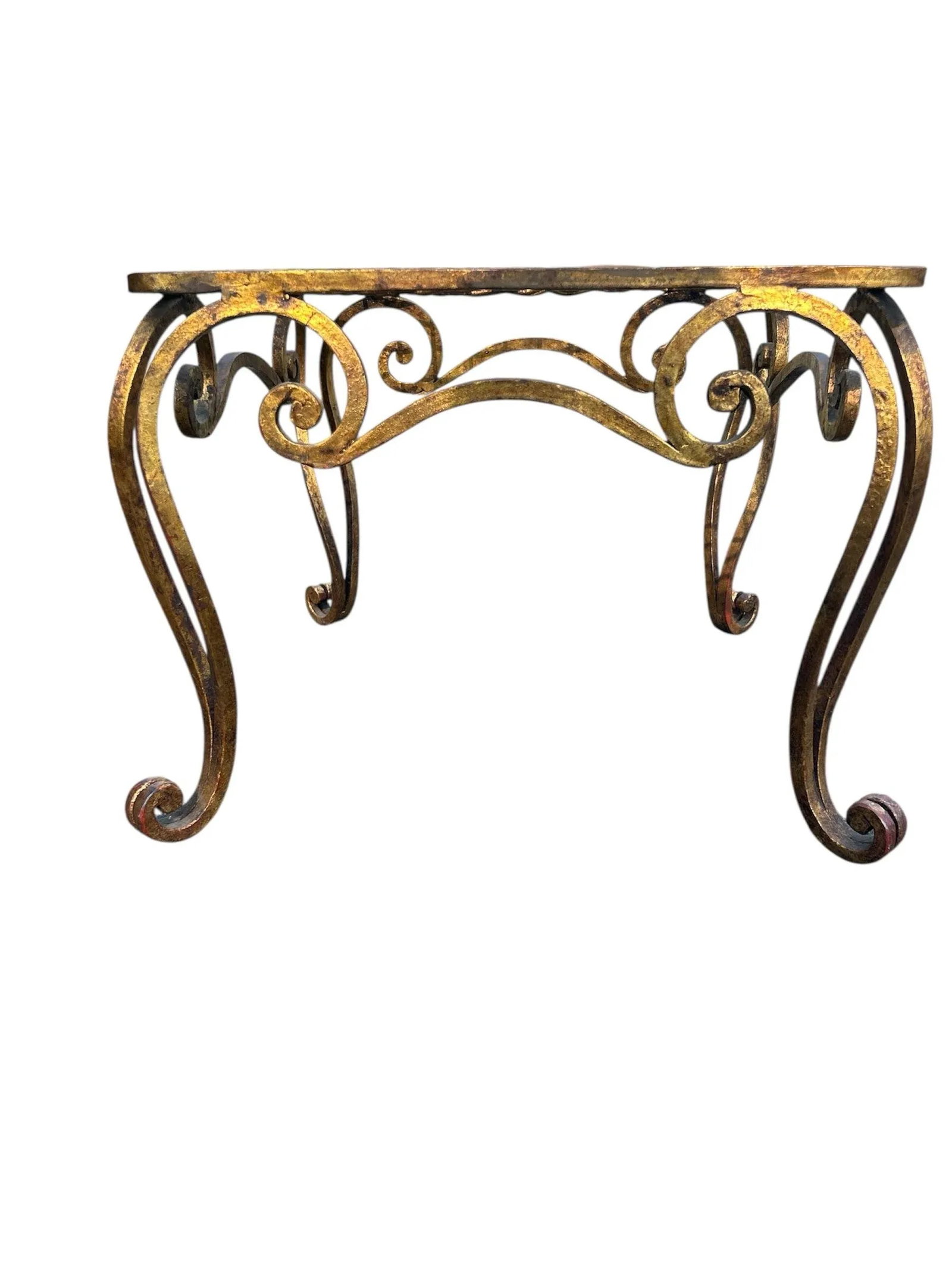 Mid 20th Century French Gilded Garden Ottoman - 2