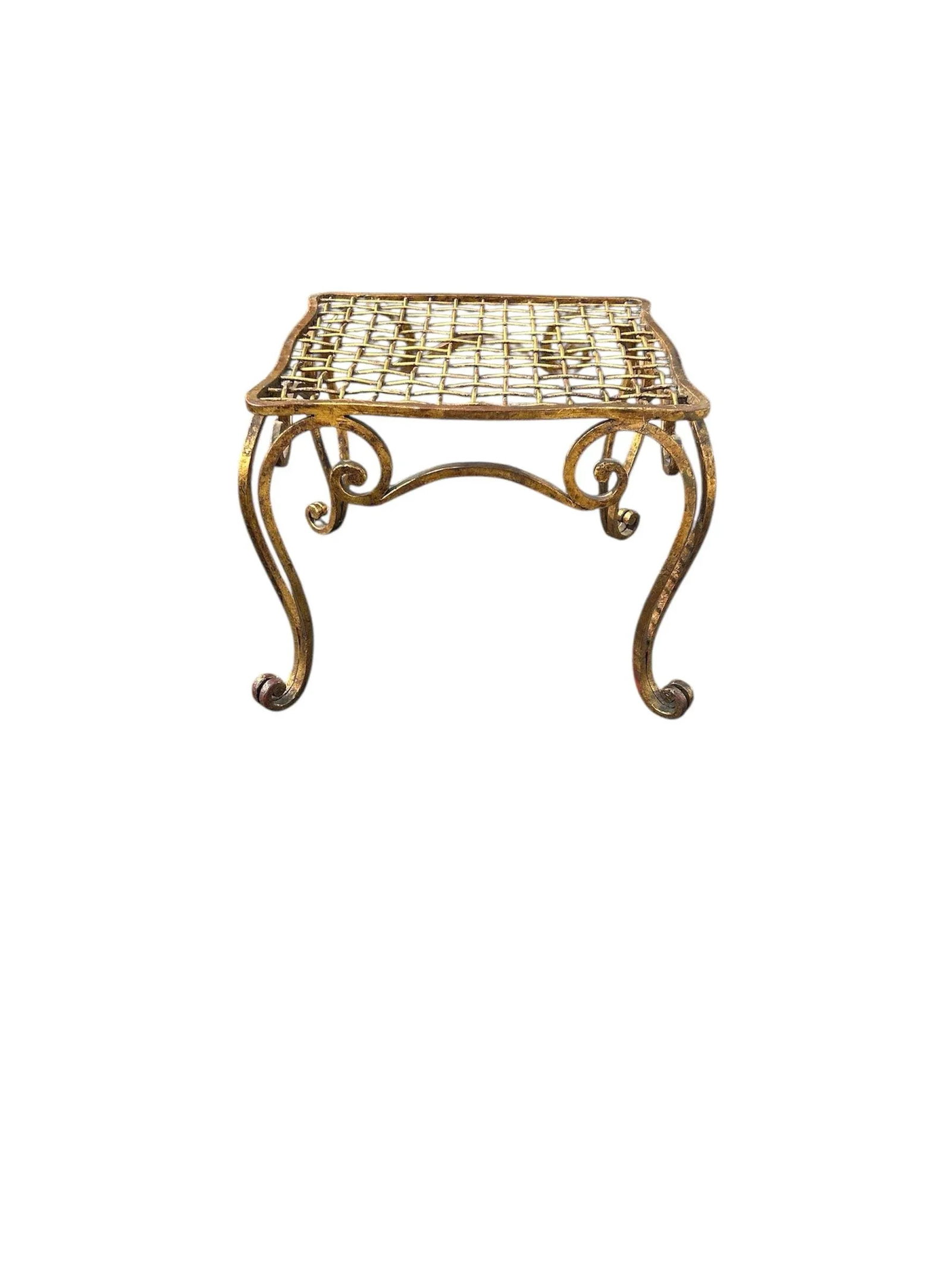 Mid 20th Century French Gilded Garden Ottoman - 3