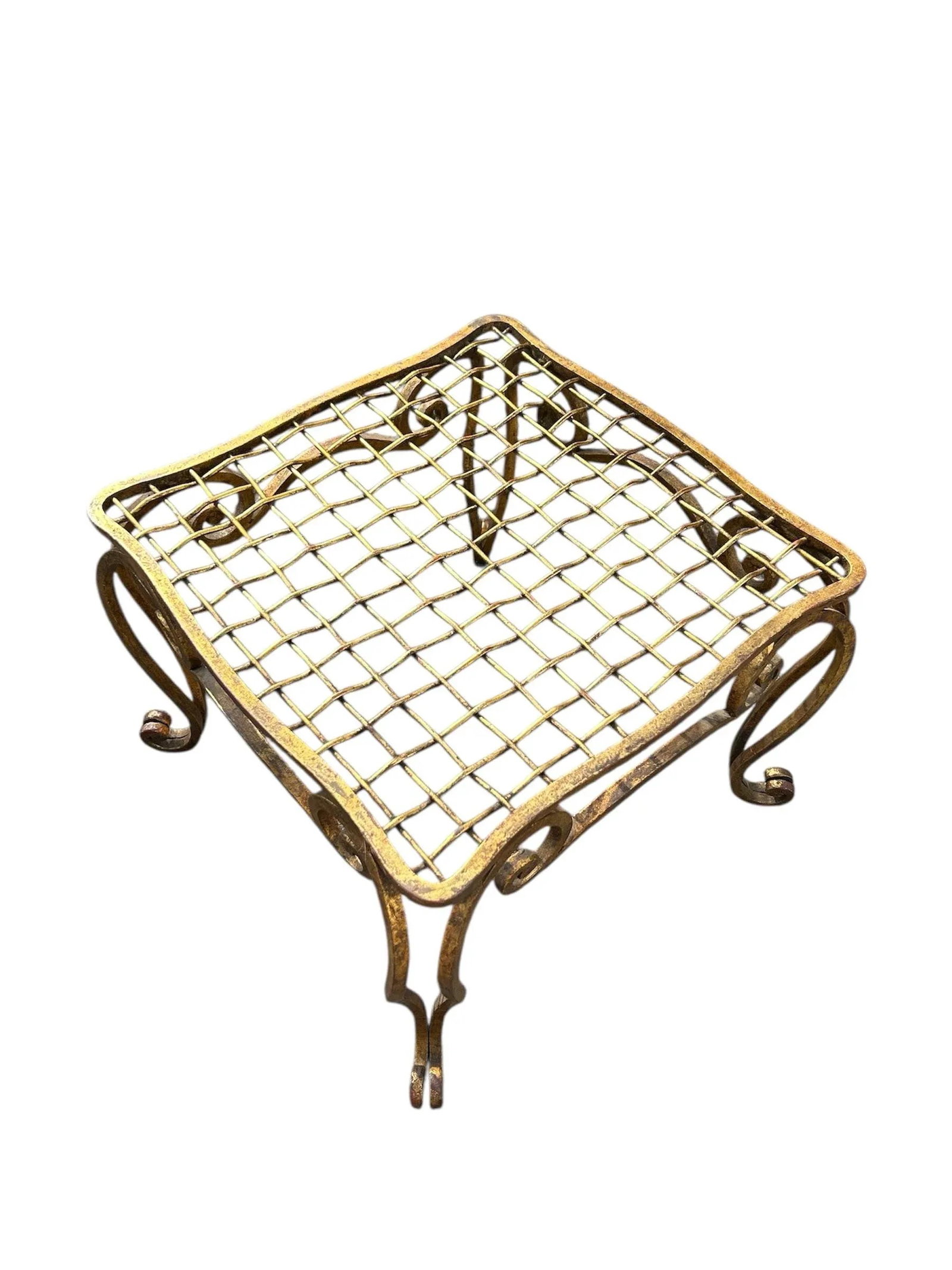 Mid 20th Century French Gilded Garden Ottoman - 5