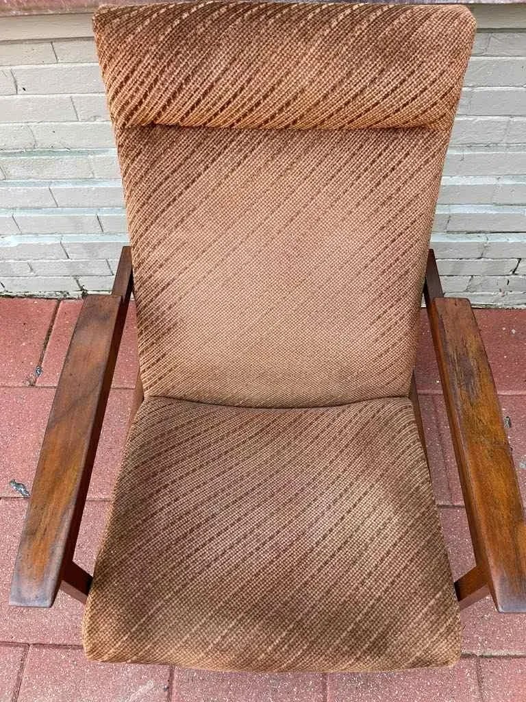 1950s Mid-Century Modern Teak Lounge Chairs With Original Upholstery - Set of 2 - 13