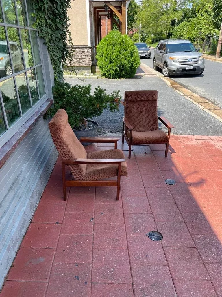 1950s Mid-Century Modern Teak Lounge Chairs With Original Upholstery - Set of 2 - 2