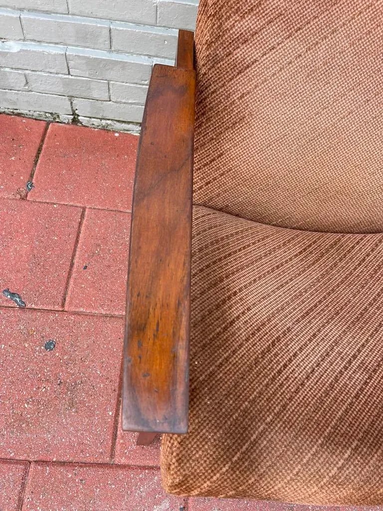 1950s Mid-Century Modern Teak Lounge Chairs With Original Upholstery - Set of 2 - 9