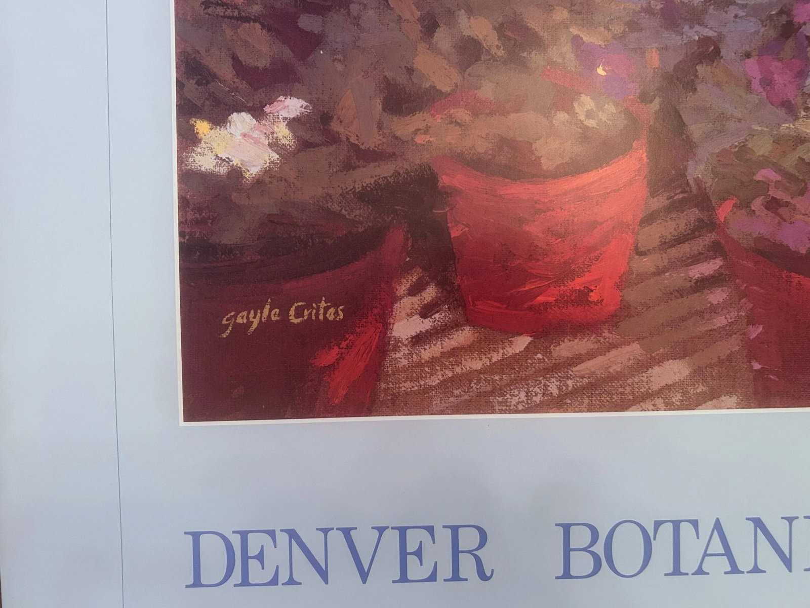 1980s Vintage Original Signed Gayle Crites Denver Botanic Gardens Poster - 5