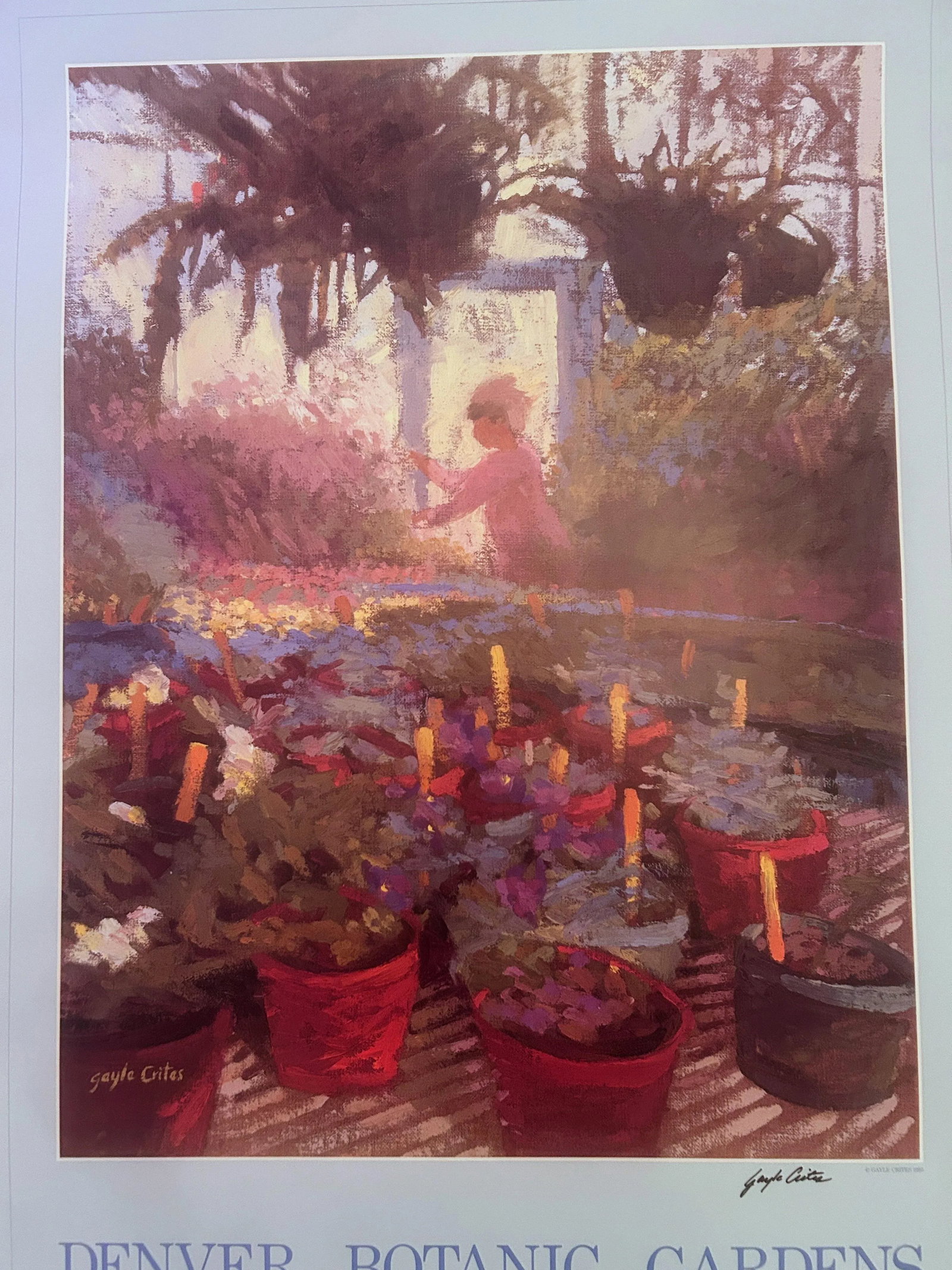 1980s Vintage Original Signed Gayle Crites Denver Botanic Gardens Poster - 8